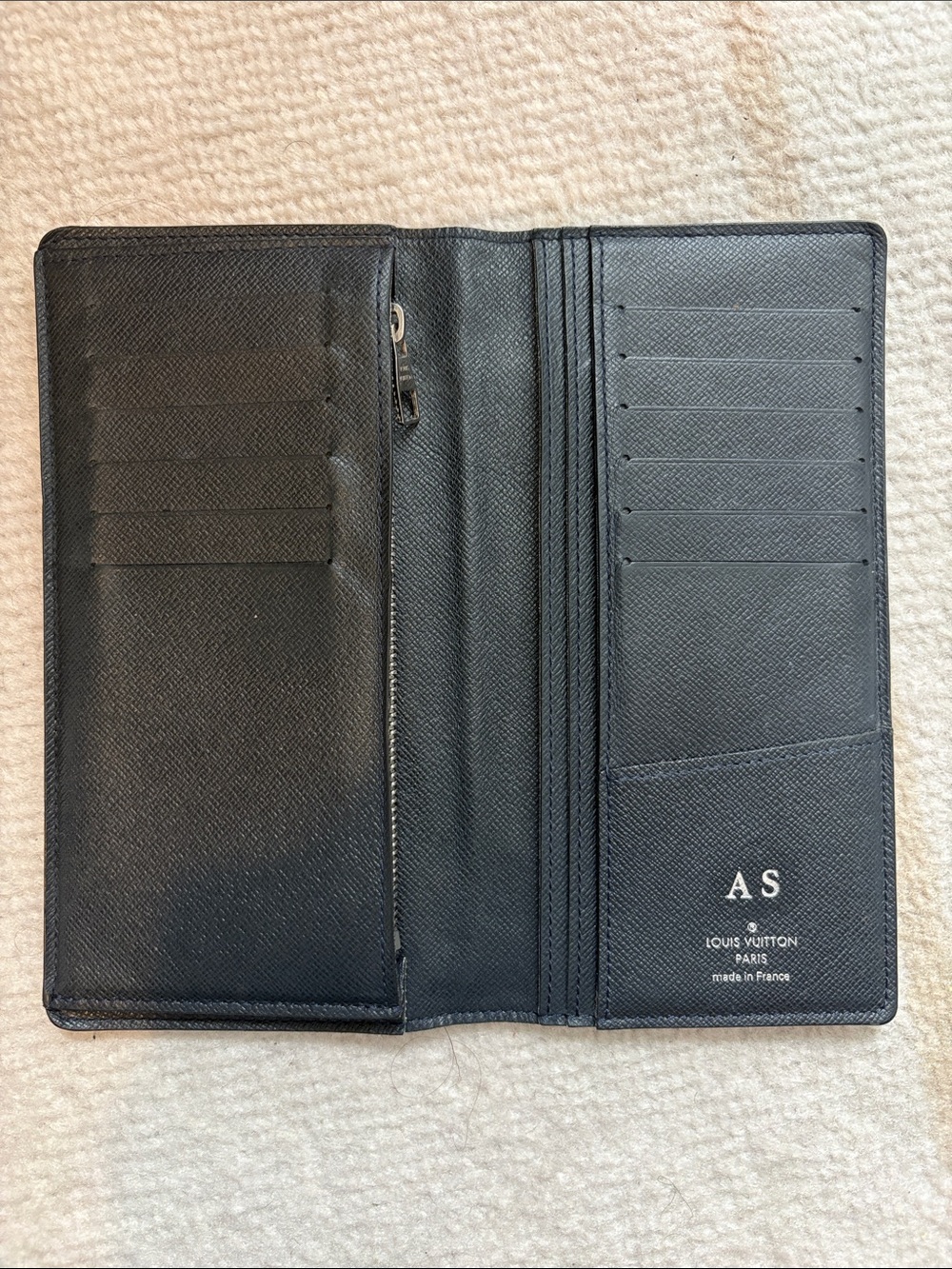 Louis Vuitton LV navy blue Leather Slim Wallet - Classic Bifold - Picture 6 of 6